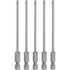 QUARKZMAN 5Pz #2 Punte Cacciavite Phillips PH2 1/4 Gambo Esagonale 4 (100mm) Lungo Acciaio S2 Magnetiche Inserti per Avvitatore per Cacciavite Elettrico Punte Trapano 0.118 (3mm) Asta