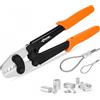 KF CPTEC Pinza crimpatrice per fune metallica 1/16 - 3/16 (1,58 - 5,0 mm) - Pinze per manicotti in alluminio & manicotti ad anello, carico pesante per pesca, ringhiere e fune metallica