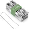 GARDENIX - Picchetti per telo pacciamatura, 100 pezzi - perfetti per tessuto da giardino, tenda o come ancoraggio a terra - ancoraggi da giardino per teli anti erbacce, picchetti per campeggio