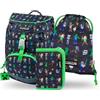 Baagl Airy - Set di 3 zaini per la scuola elementare, zaino per la scuola primaria per bambini, zaino per la scuola, Minecraft