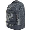 Baagl Zaino per la scuola per ragazzi, ragazze e adolescenti, Skate Max, zaino con skateboard, zaino per bambini con scomparto per laptop e cintura toracica, per scuola, scuola secondaria, 30 l, Onda