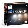 Philips Hue Milliskin White Ambiance, Faretto ad incasso Smart LED, (400 lm / 70 mm), Rotondo, da Caldo a Bianco Freddo, Compatibile con Amazon Alexa, Alluminio, Nuova Generazione, Confezione da 3