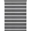 GARDINIA EASYFIX Tenda a rullo con guida di montaggio, Tenda a rullo doppia, Tenda a rullo a estrazione laterale, Strisce trasparenti e opache, Regolazione continua, Antracite, 100 x 150 cm