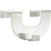 Home Fashion 070/766 - 0790 Gancio di Metallo U Profonda, Metallo, 4.1 x 7.5 cm