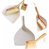 ECONATURAL by York York Scopa e Paletta Eco Natural Bambù con Bordo in Gomma Set Scopa e Paletta Set per Spazzare Set per Pulire Set per Spazzare a Mano Realizzato in Grigio 34 x 25 x 7 cm