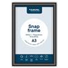 EUROPEL cornice a scatto A3 con profilo in alluminio da 25 mm, sistema Easy-Click, angoli a 45°, ideale per poster, certificati, foto e materiale pubblicitario, colore nero