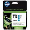 HP Confezione da 3 cartucce di inchiostro ciano originale DesignJet HP 712 da 29 ml Codice: 3ED77A