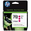 HP Confezione da 3 cartucce di inchiostro magenta originale DesignJet HP 712 da 29 ml Codice: 3ED78A
