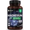 NEW LEAF PRODUCTS Magnesio glicinato 4-in-1 Complesso 1836mg - 381mg Elemental per porzione - Magnesio ad alta resistenza con bisglicinato, citrato, malato, ossido - 120 capsule vegane - Prodotto nel Regno Unito da New