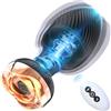 Coolkim Plug Anale-dilatatore Donna Sexytoysys Uomo Sex Toys Coppia Vibratoreper Uomo Professionale Dildo Anale Vibratore Toys Sessuali per Uomini Anello Vibrante per il pene con 10 Modalità, A26020301