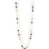 FULU AUTUMN Collana Donna in Oro Lunga con Perle di Pietra Naturale a Doppio Giro Idea Regalo Compleanno Gioielli Fantasia per Mamma, Pietra, Senza Gemme