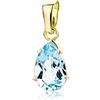 Miore Ciondolo da donna in oro giallo 14 kt (585), topazio blu, 6,5 x 16,3 mm, Pietra Metallo Diamante Oro giallo, Topazio