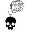 Miniblings Skull Catena Acrilico Teschio Nero di Grandi Dimensioni 80 Centimetri Gothic Halloween