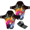 CNCLOL Parafango CNC per bicicletta, MTB/mountain bike, 2 pezzi, parafango posteriore e anteriore