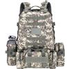 Wiserset 60L Zaino tattico militare Zaino da escursionismo grande Zaino da viaggio staccabile MOLLE Zaino di emergenza con portabottiglia rimovibile, ACU