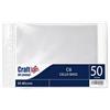 Craft UK Limited Craft UK C6 - Buste in Poliestere Trasparenti, Confezione da 50 11.9 x 18.6 x 0.1 cm.