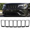 KYYET 7 anelli per paraurti anteriore per griglia di ventilazione, compatibili con Grand Cherokee 2014 2015 2016 nero lucido