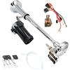 YIYIDA YDA204 Clacson per auto, 12 V, 150 dB, 45 cm, in zinco cromato, con compressore, per qualsiasi veicolo da 12 V, camion, treni, auto, barche