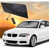 Walbox Ombrello Parasole Pieghevole per Parabrezza Auto SUV Protezione Raggi UV 140x75 con astuccio custodia contenitore