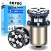 SOFOC BAU15S PY21W LED Luce Stop/Freno/Retro Nebbia Rossa 6V 12V 24V 6-60V AC/DC Canbus Ready per Moto & Auto 2Pcs