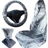 VAGCARS 10 pezzi di coprisedili auto monouso con copristerzo e coprifari, coprisedili in plastica impermeabili e antipolvere, coprisedili universali per sedili anteriori per la maggior parte dei veicoli