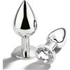 Favelable 2 Pezzi Plug Anale Set, Dilatatore Ano Sex, Giocattoli Erotici Plug Anali, Toys Sessuali Anal Piccolo, Design semplice e confortevole, Adatto per principianti (Bianco)