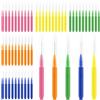 Yuio 50 Pezzi Scovolini Dentali, 5 Colori Scovolini Interdentali, Scovolino Denti con Coperchio, Scovolino per Pulizia Denti Per L'Igiene Lnterdentale(0.6mm 0.7mm 0.8mm 1.2mm 1.5mm)