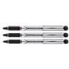 PILOT V5 - Set di 3 cuscinetti a inchiostro liquido, punta tubolare, colore: nero