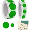 FinalCool Etichette Adesive Rotonde Verdi 2000 Pezzi, (1000 da 13mm + 1000 da 19mm), Adesivi Circolari su Rotolo Per Codifica Colore, Etichette Adesive Rotonde, Artigianato, Ufficio, Casa