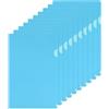PATIKIL Cartellina a L Formato A5, 10Pz Buste Porta Documenti in Plastica Maniche Giacca Cartella Portadocumenti Copertine Trasparente per Ufficio, Azzurro