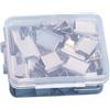 TopHomer 50 fermagli per raccoglitori piccoli, in acciaio inox riutilizzabili clip di ricarica per carta molluschi per fissaggio fogli sciolti documenti per ufficio casa scuola forniture
