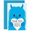Central 23 Carte anniversaire papa - TON PETIT MONSTRE - Carte de fête des pères de la part d'une fille ou d'un fils - Carte de remerciement pour homme - Livrée avec des autocollants- Par