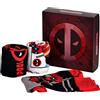 Elbenwald Deadpool - Set di 3 calzini assortiti, in confezione regalo, multicolore, L