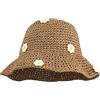 Meliyya Cappello di paglia da donna, pieghevole, regolabile, estivo, in paglia, cappello da sole con fiori, cappello da spiaggia a tesa larga, cappello estivo, Taglia unica