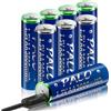 Mspalocell USB-C litio AA Batteria ricaricabile da 1,5 V 3600 mwh, batterie AA ricaricabili a carico rapido con diversi cavi di ricarica di tipo C, bassa auto-scarica, con luce di ricarica, 8 pezzi