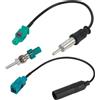 SRLWMYI Adattatore Antenna Autoradio Kit Fakra Z Maschio a DIN Cavo Connettore Universale per DAB FM AM Stereo Radio HD Audio