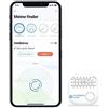 musegear® - Key finder con app Bluetooth, versione 2, con localizzazione GPS/accoppiamento, colore blu