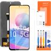 AGCUT Schermo per Redmi Note 10 5G LCD Display per Xiaomi Redmi Note 10 5G M2103K19G M2103K19C LCD Sostituzione Schermo Touchscreen Digitizer Full Assembly con Strumenti (Nero)