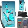 PHINIENLAND Cover per Samsung Galaxy S25 Ultra custodia portafoglio Turquoise | 3 scomparti carte, 1 tasca banconote, Chiusura magnetica, Supporto, Pelle PU flip cover per Samsung S25 Ultra