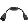 ZBLZGP C14 a C13 UPS/PDU, cavo di alimentazione di estensione, IEC 320 C13 femmina a C14 maschio con interruttore on/off 10A cavo adattatore di alimentazione