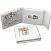 Elegantdisk Custodia con supporto per DVD, slot per chiavetta USB e finestrella per foto, motivo: matrimonio, in ecopelle, colore: bianco