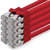 1aTTack.de 3.0m CAT7 Cavo di rete LAN RJ45 10 Gigabit, 10 pezzi - rosso | Cavo patch Ethernet, rame, schermatura SFTP PiMF, DSL, switch, modem, router, patch panel, CAT7 CAT6 CAT5