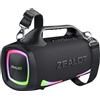ZEALOT Cassa Bluetooth,100W Altoparlante Wireless,Bluetooth 5.3,Luce LED,USB-C,Impermeabile IPX6,supporto Micro SD,USB,AUX,per il campeggio,la spiaggia e le feste