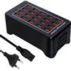 DeBangsi 100W Caricatore USB, 20 Porte Stazione di ricarica, Multifunzione USB, Caricatore da parete, adatto per Samsung S24/S23/S22/S21/iPhone 11/12/13/14/15/16/iPad/Google Pixel/Xiaomi/OPPO/Tablets