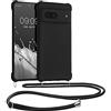 kwmobile Custodia Compatibile con Google Pixel 7 Cover - Back Case in Silicone TPU - Protezione Smartphone con Cordino - nero