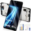 Reparo per Xiaomi Redmi Note 10 PRO LCD Schermo per Redmi Note 10 PRO LCD Display Schermo di Ricambio Touch Screen Digitizer Full Assemblaggio M2101K6G M2101K6R (Nero con Cornice, 6,67)