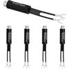 Bingfu 75 Ohm Tipo F a 300 Ohm Antenna Balun UHF/VHF/FM Doppio Cavo Corrispondente Trasformatore Convertitore Connettore Adattatore Coassiale, 5 Pacchi