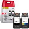 APEXCOLOR Cartucce compatibili PG-560XL CL-561XL (Nero + Tricolore) 2-Pack - Ricambio per Canon PIXMA TS5350 TS7450 TS5351 TS5352 TS5353 TS7451 | Compatibili con Canon 560 561 560XL 561XL
