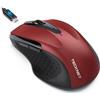 TECKNET Mouse Bluetooth con Jiggler, Multi-dispositivo Mouse Wireless Ricaricabile (Tri-Mode: BT 5.0/3.0 + 2.4G), 4800 DPI, Silenzioso, Ergonomico, Portatile per Laptops, Mac OS, Android, Windows