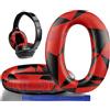 SOULWIT Cuscinetti di ricambio per Sony WH-1000XM2 (WH1000XM2) e MDR-1000X (MDR1000X), cuscinetti auricolari con schiuma antirumore, spessore aggiunto-Tempesta Rossa